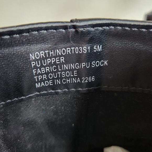 Steve Madden Women's Boots Black Belted Crystal Studded. Size 5M steampunk. - Picture 6 of 7